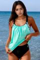 women print Tankini swimwear two-piece beach vacation swimsuits Cross-Border Brief beachwear Elegant Female fashion bikini sets. 