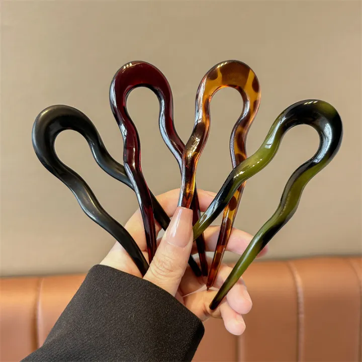 U-Shaped%20Hair%20Fork%20Fashion%20Tortoiseshell%20Acetate%20Acrylic%20Hairpin%20Geometric%20Headwear%20Hair%20Sticks%20Women%20Girls%20Hair%20Accessories%20-%20Image%204