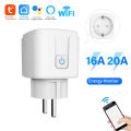 Smart Plug WiFi Socket EU 16A/20A With Power Monitor Timing Function Tuya Smart Life APP Works With Alexa  Home. 