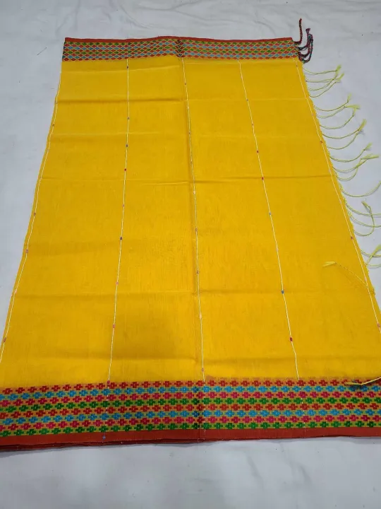 8%20hand%20Khesh%20Yellow%20Colour%20Saree%20For%20Small%20Baby-Sari%20-%20Image%204