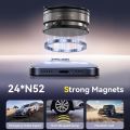 Upgraded 360° Vacuum Magnetic Car Phone Holder Ultra Strong Suction Magnetic Force Foldable Retractable Mount for Car/Dashboard.