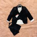 Kids complete suit / blazer set for any occasion ( blazer/coat + shirt + pant + vest/koti + bowtie ).