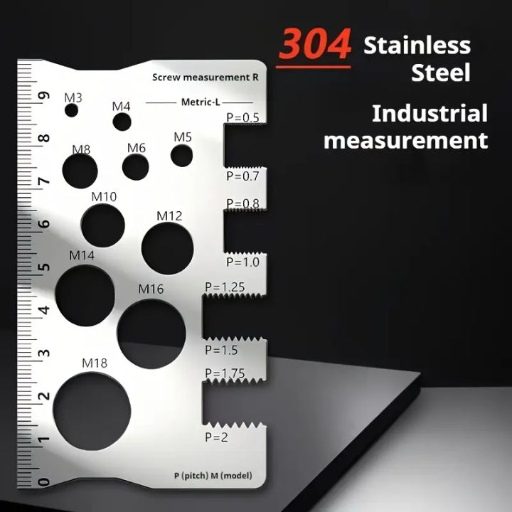 304%20Stainless%20Steel%20Screw%20Measuring%20Gauge%20Set%20-%20Precision%20Thread%20Pitch%20&%20Bolt%20Size%20Caliper%20Tool%20%7C%20M12%20Diameter%20Ruler%20%7C%20Ideal%20Fat%20-%20Image%202