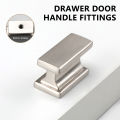 1/2Pcs Square Cabinet Handles Pulls Drawer Knobs for Wardrobe Furniture Door Hardware Replacement Black/Silver Metal Handles. 