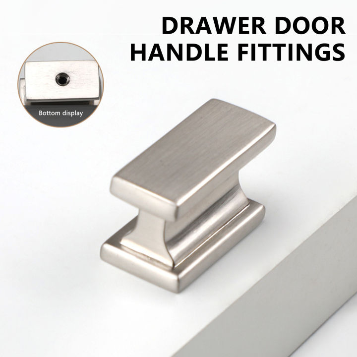 1/2Pcs Square Cabinet Handles Pulls Drawer Knobs for Wardrobe Furniture Door Hardware Replacement Black/Silver Metal Handles