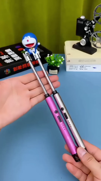 Rechargeable Electric USB Lighter Stove Lighter Long Neck Led ARC BBQ Lighter with Rechargeable USB Cable with Flexible Goose Neck, Safety Switch LED Battery Indicator for Candle, Gas Stove, Grill, Camping, Multicolor