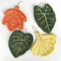 Soft Double Layer Leaf Style Hand Towel Thickened Absorbent Hanging Hand Cloth Speed Dry Handkerchief Kitchen Rag.