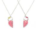 pink colour hello kitty best friend locket for 2 bff locket necklace for your best friend. 