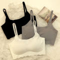 3pcs Ice Silk Bra Solid Color Women's Fashion Simple Skin Friendly Yoga Exercise Breathable Sleep Bra No Steel Rim Underwear. 