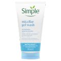 Simple Water Boost Micellar Facial Gel Wash 150 ML-For Dry Skin - Dehydrated Skin - Sensitive Skin - 100% Soap Free-Made In Poland. 