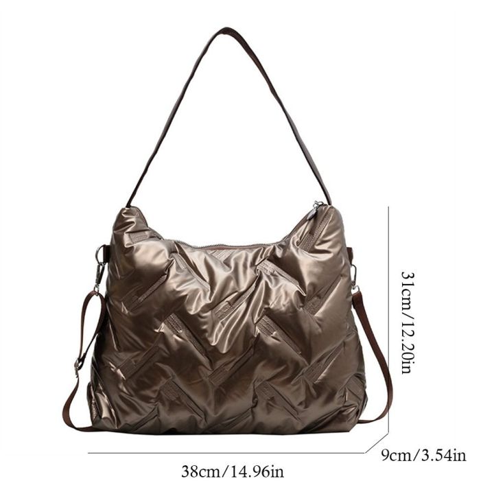Versatile%20Quilted%20Crossbody%20Shoulder%20Bags%20Large%20Capacity%20Down%20Cotton%20Padded%20Messenger%20Bag%20Solid%20Color%20Handbags%20for%20Women%20Men%20-%20Image%204