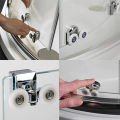 4/8Pcs Shower Screen Door Rollers Zinc Alloy Runners Wheels Twin Top Replacement Shower Wheel Runner Pulleys for 12-14mm glass. 