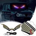 【Limited edition】 Dynamic demon eye light car led decorative light truck front and rear modified usb warning eye light. 