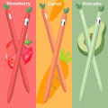 👉🏻Cute cartoon carrot design anti-drop slim touch pen case tablet stylus shell easy to install Apple Pencil Gen1 / 2 silicone case with protective pen cover. 