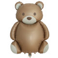 6pcs Frosted Teddy Bear Retro Love Foil Helium Balloon Set Birthday Party Graduation Ceremony Welcome Baby Party Decoration Ball.