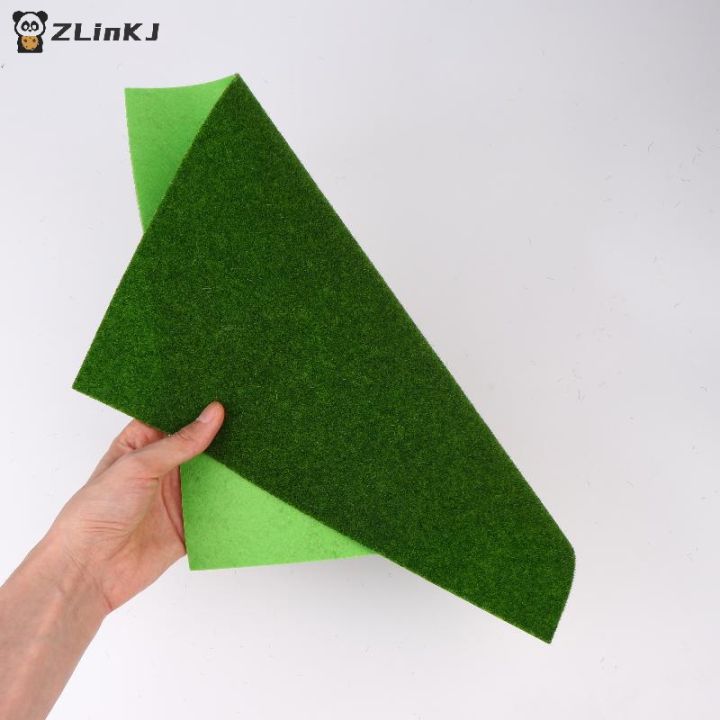 ▶ 3mm 5mm 8mm Thick  Square Artificial Lawn Carpet Grass Mat DIY Railway Layout Project Model Scene, 2pcs 15x15cm or 1pc 30x30cm