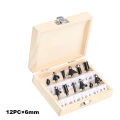 12pcs 6mm Shank Router Bit Set Trimming Straight Milling Cutter for Wood Bits  Carbide Cutting Woodworking. 