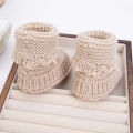 2Pcs/Pair Baby Knit Socks 0-12M Solid Cochet Walking Socks Newborn Photography Prop Infant Birthday Handmade Boutique Sock.