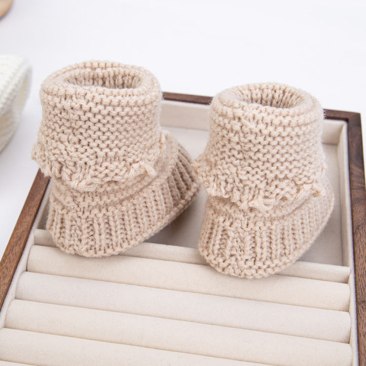2Pcs/Pair%20Baby%20Knit%20Socks%200-12M%20Solid%20Cochet%20%20Walking%20Socks%20Newborn%20Photography%20Prop%20Infant%20Birthday%20%20Handmade%20Boutique%20Sock%20-%20Image%204