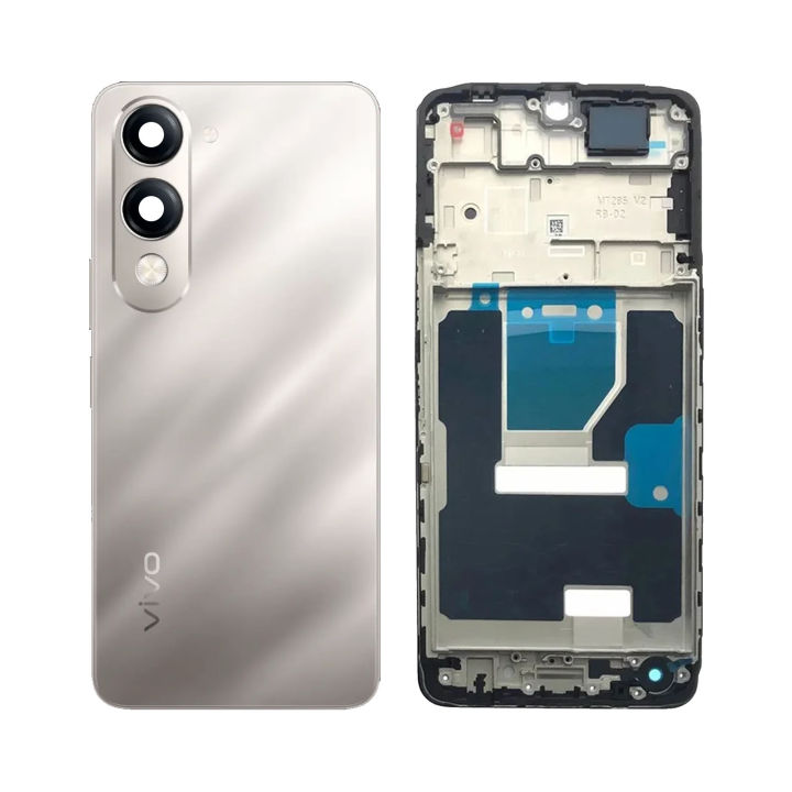 Vivo Y04 Full Body Housing - Complete Casing with Middle Frame, Back Door, Buttons & Lens - Golden
