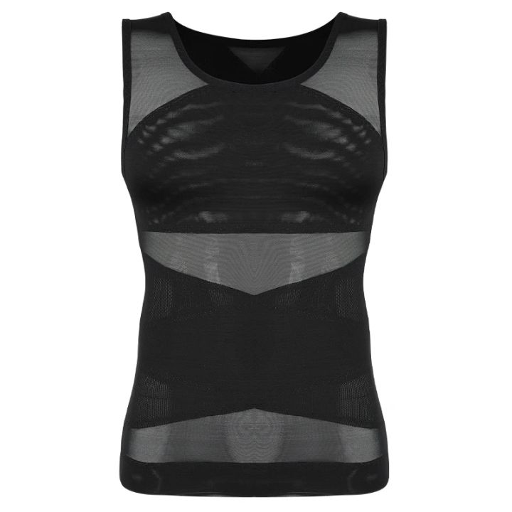 Mens%20Slimming%20Body%20Shaper%20Vest%20Gynecomastia%20Compression%20Shirts%20Tummy%20Control%20Sleeveless%20Undershirts%20Criss%20Cross%20Mesh%20Underwear%20-%20Image%207