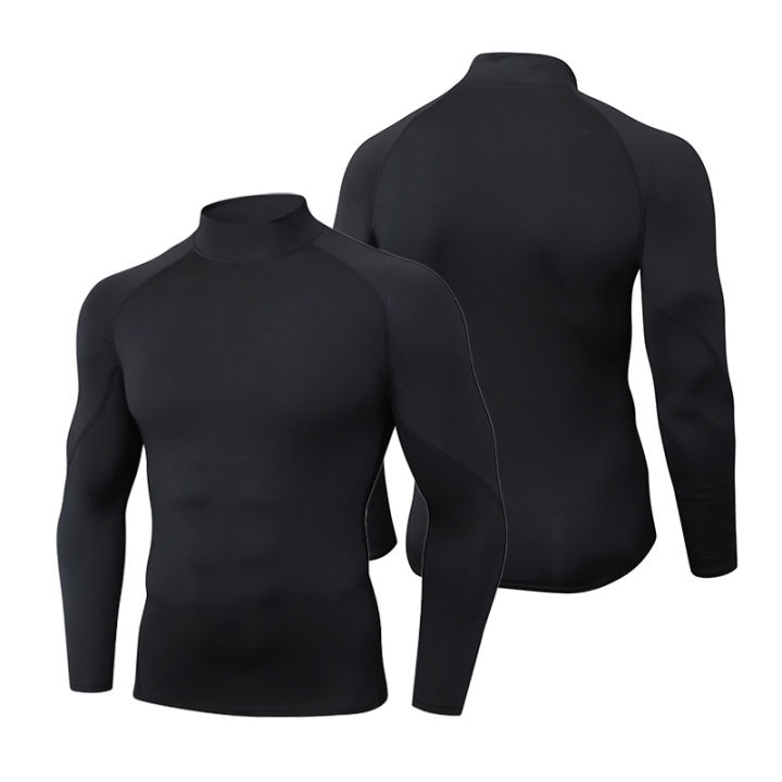 Men's%20thermal%20underwear%20in%20high%20neck%20lapel%20compression%20thin%20Modal%20autumn%20and%20winter%20long-sleeved%20base%20shirt%20single%20slim-fit%20top%20-%20Image%202