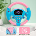 Eletric Steering Wheel Toy with Light Sound for Baby Kids Educational Portable Simulated Driving Steering Wheel Vocal ToysToys. 