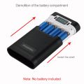 HAWEEL DIY 4 x 18650 Battery (Not Included) 10000mAh Power Bank Shell Box with 2 x USB Output & Display For All Smartphones. 