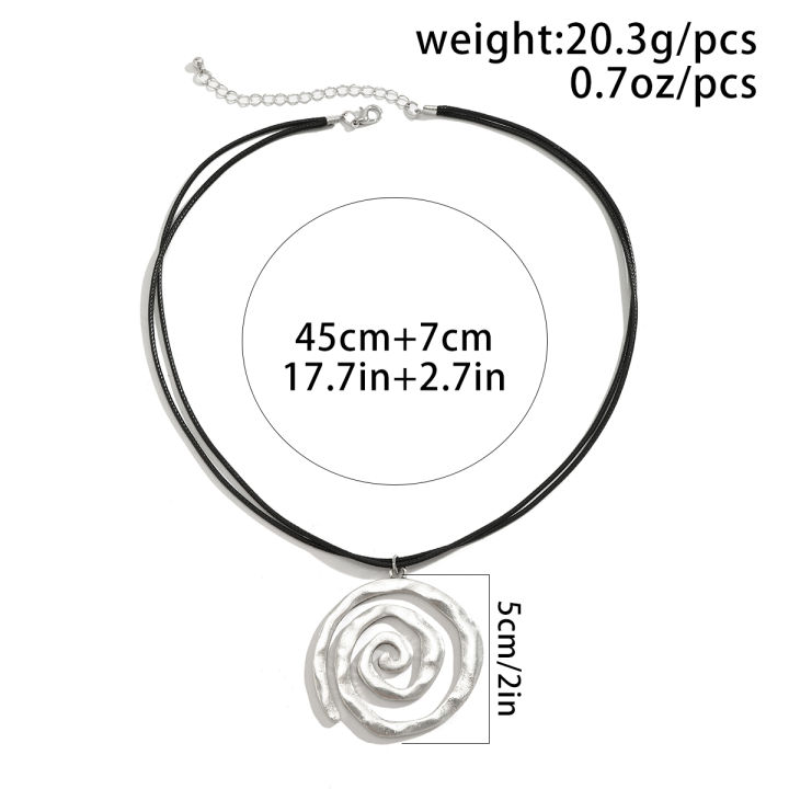 Ethnic%20Creative%20Big%20Spiral%20Conch%20Pendant%20Necklace%20Women%20Goth%20Adjustable%20Leather%20Wax%20Thread%20Chain%20Holiday%20Y2K%20Jewelry%20Accessories%20-%20Image%205