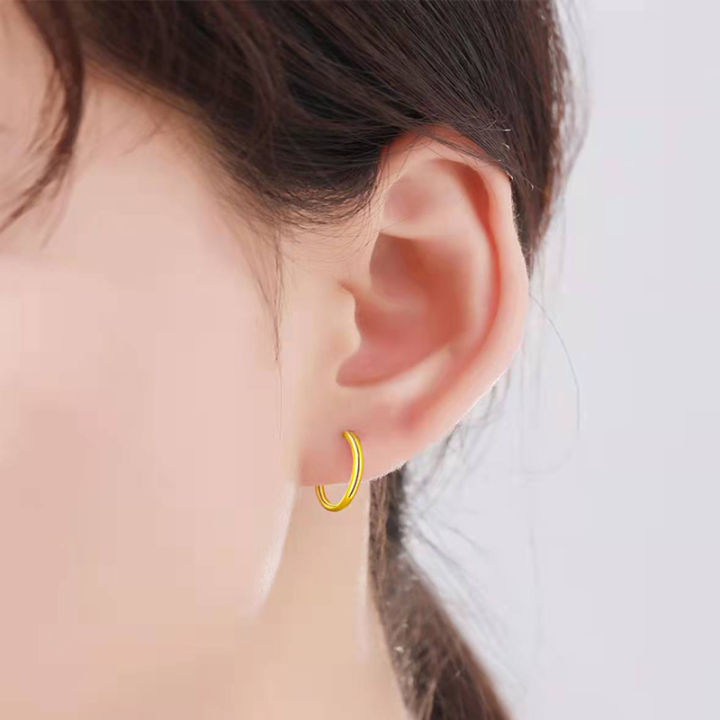 SOMILIA%20925%20Sterling%20Silver%20Hoop%20Earrings%20for%20Women%20and%20Man%2018%EF%BC%ABGolden%20Plated%20Real%20Money%20Jewelry%201.2mm%20Fashion%20Earrings%2010-20MM%20-%20Image%205