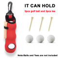 Golf Tee Holder Neoprene Golf Ball Carry Bag Pouch Golf Ball Holder Keychain Belt Clip Golf  Accessories. 