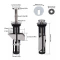 2Pcs Universal Stainless Steel Water Tank Toilet Seat Hinges Bolts Screws Replacement Bathroom Fixture Toilet Lid Fixing Parts.