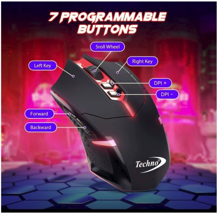 Techno%20Amazon%20UK%20Wireless%20Gaming%20Mouse%20USB%20Cordless%20with%20Red%20LED%20Backlit,%20Ergonomic%20Gamer%20Laptop%20Mouse%20with%207%20Silent%20Buttons,%205%20Adjustable%20DPI%20Plug%20&%20Play%20-%20Image%202