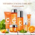 SADOER 5X Vitamin C Brightening Skin Care Gift Box Hyaluronic Acid Face Serum Moisturizing 6 Skin Care Product Set. 