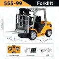 ZWN 1:64 RC Model Car 2.4G Remote Control Excavator Dump Truck Forklift Alloy Plastic Simulation Construction Vehicle Kids Toy. 