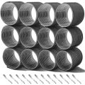 Hair Rollers Set 12 Self-Grip 64MM Jumbo Rollers & 12 Duckbill Clips - Ideal Salon & DIY Hairdressing Tools for All Hair Lengths. 
