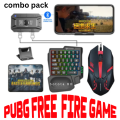 5 in 1 Bluetooth Gaming Keyboard Mouse Converter Combo for Smartphone, play your mobile games using the keyboard and the mouse Gaming Accessory Kit (Multicolor, For Android, iOS)with pad free.