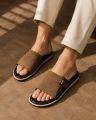 Premium Designer Style Men's Black Comfortable Casual Slipper. 