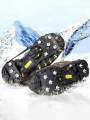 1Pair Shoe Spikes for Snow Footwear Winter Grip Walk Traction Cleats 8-Teeth for Outdoor Enthusiasts Men Women Adults Climbing. 