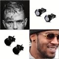 4-14 Pairs Earrings For Men, Black Earrings Mens Earrings, Stainless Steel Stud Earrings For Women Huggie Hoop Earrings Set. 