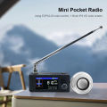 SI4732 Mini Radio 0.5-108mhz LSB USB AM FM All Band Radio Receiver 1.9inch IPS Screen HF SW MW VHF Radio with External Speaker. 