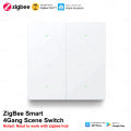Smart ZigBee Scene Switch 4 Gang 12 Scene Switch Push Button Controller Battery Powered Automation Scenario for Zigbee Device. 