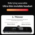 X55 Invisible Sleep Wireless Earphone TWS Bluetooth 5.3 Headphones Hidden Earbuds IPX5 Waterproof Noise Reduction Sports Headset.