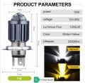 HEAD LIGHT BULB GD110 H4 TWO COLOR YELLOW AND WHITE. 
