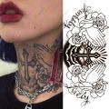 Waterproof Temporary Tattoo Sticker Flowers Big Pray Hands Cross Honely Lovely Letters Neck Flash Tatto Fake Tatoo for Women Men. 