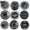 2X For Lada Niva 4x4 7Inch H4 LED Headlight With Angle Eye Turn Signal for VAZ 2101GAZ 24 UAZ 469 Toyota Jeep Wrangler JK Suzuki. 