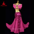 Belly Dancing Performance Suit for Women Big Sequins Bra Top+Long Skirt 2pcs Oriental Dance Professional Competition Clothing. 