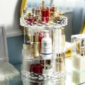 Cosmetics Organizer 360 Degree Diamond Rotatable Cosmetics Storage Box. 