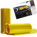 Yellow Car Light Headlight Taillight Tint Vinyl Film Lamp Film Sticker Sheet Color-Changing Smoke Matt Rear Fog Sticker.