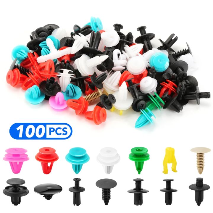 100pcs Mixed Clips For Mercedes Benz A180 A200 A260 W203 W210 W211 AMG W204
